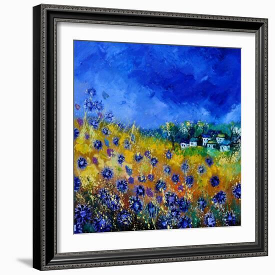 Blue Cornflowers 7741-Pol Ledent-Framed Premium Giclee Print