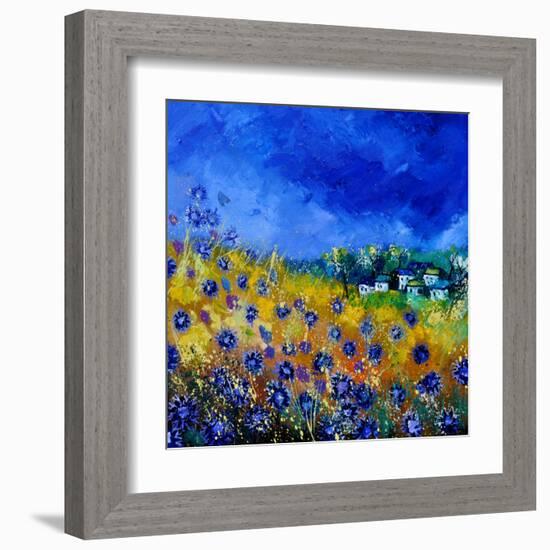 Blue Cornflowers 7741-Pol Ledent-Framed Art Print