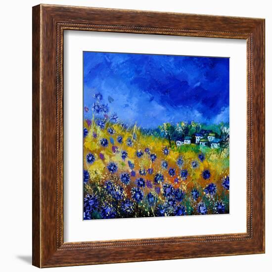 Blue Cornflowers 7741-Pol Ledent-Framed Art Print