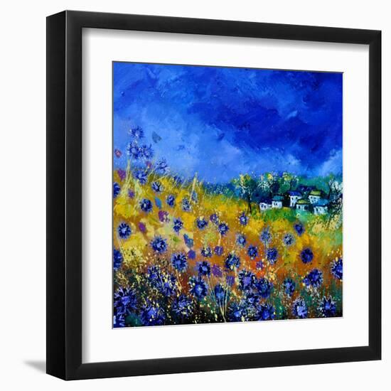 Blue Cornflowers 7741-Pol Ledent-Framed Art Print