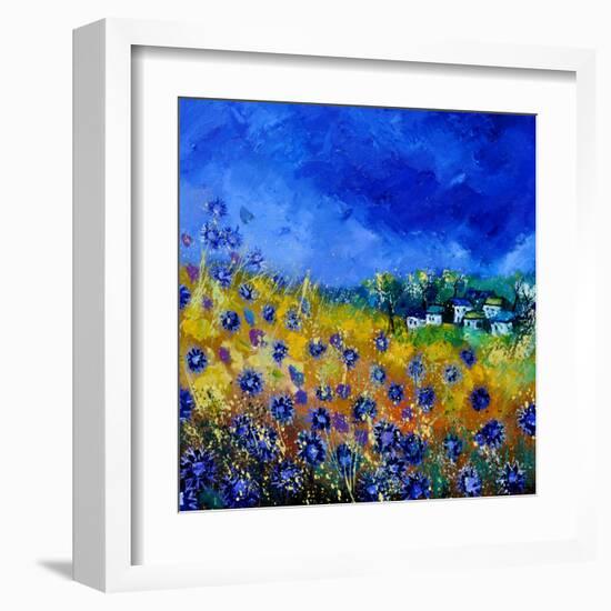 Blue Cornflowers 7741-Pol Ledent-Framed Art Print