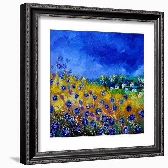 Blue Cornflowers 7741-Pol Ledent-Framed Art Print