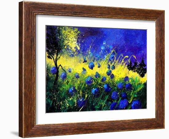 Blue cornflowers-Pol Ledent-Framed Art Print