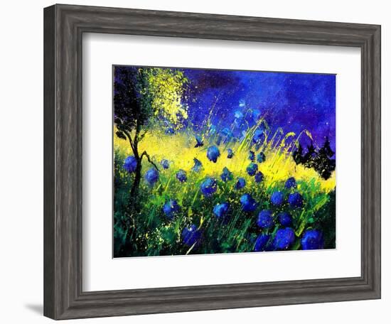 Blue cornflowers-Pol Ledent-Framed Art Print