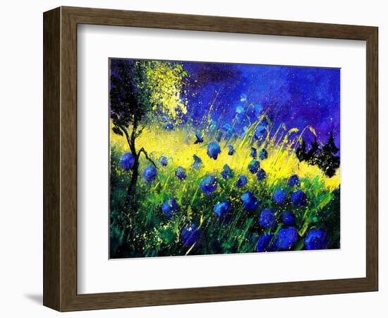 Blue cornflowers-Pol Ledent-Framed Art Print