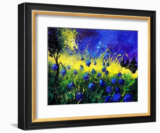 Blue cornflowers-Pol Ledent-Framed Art Print