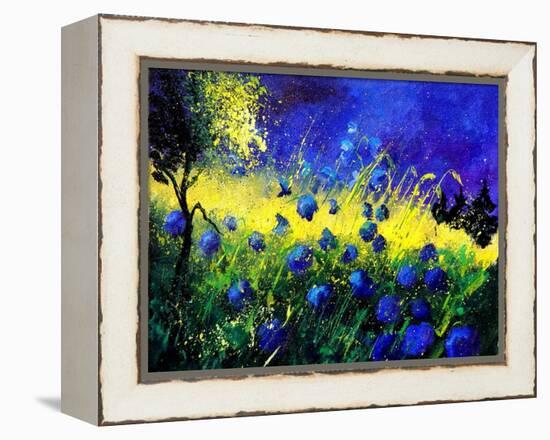 Blue cornflowers-Pol Ledent-Framed Stretched Canvas