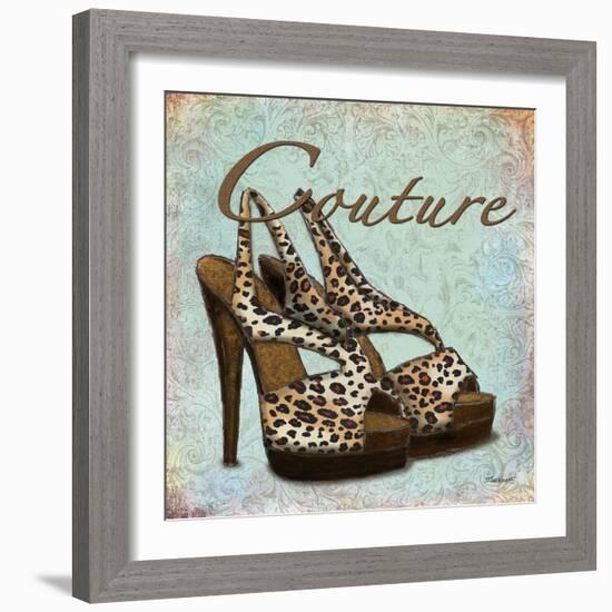 Blue Couture Shoes-Todd Williams-Framed Art Print