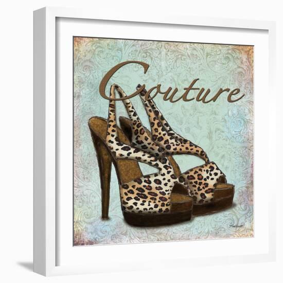 Blue Couture Shoes-Todd Williams-Framed Art Print