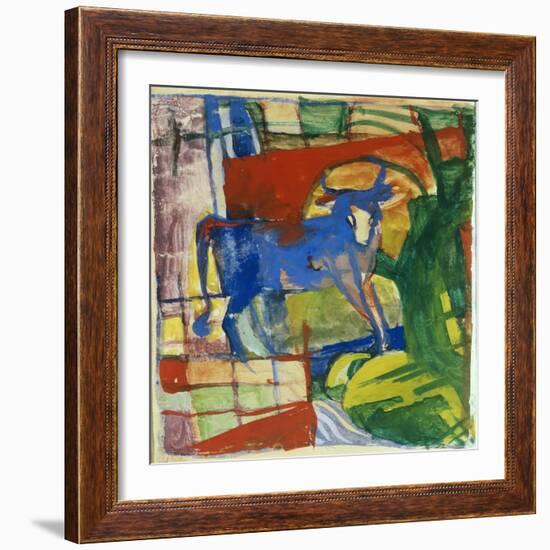 Blue Cow, 1914-Franz Marc-Framed Giclee Print