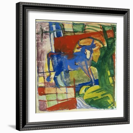 Blue Cow, 1914-Franz Marc-Framed Giclee Print