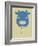 Blue Cow Multilingual Poster-NaxArt-Framed Art Print