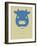 Blue Cow Multilingual Poster-NaxArt-Framed Art Print