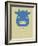 Blue Cow Multilingual Poster-NaxArt-Framed Art Print