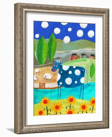 Blue Cow-Nathaniel Mather-Framed Giclee Print