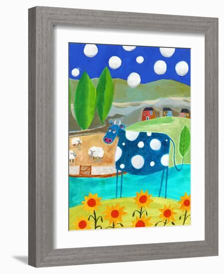 Blue Cow-Nathaniel Mather-Framed Giclee Print