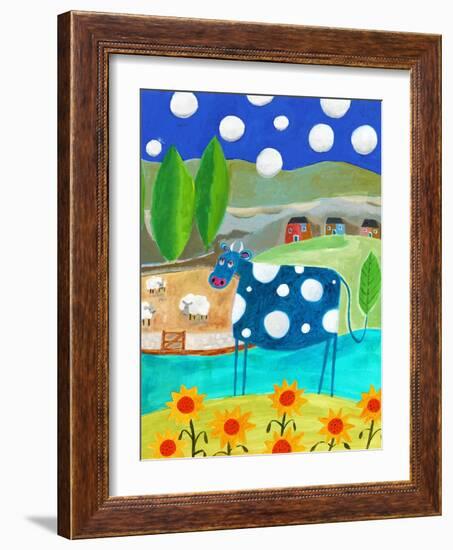 Blue Cow-Nathaniel Mather-Framed Giclee Print