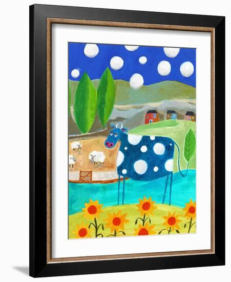 Blue Cow-Nathaniel Mather-Framed Giclee Print