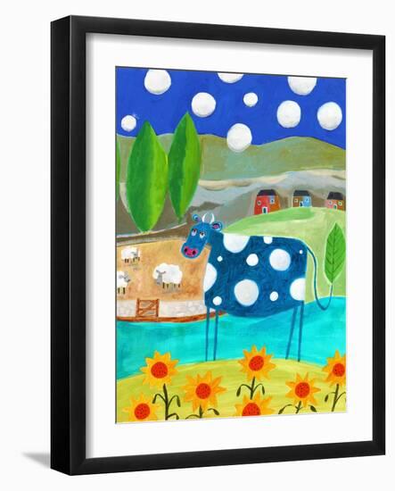 Blue Cow-Nathaniel Mather-Framed Giclee Print