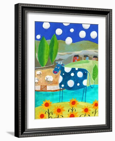 Blue Cow-Nathaniel Mather-Framed Giclee Print