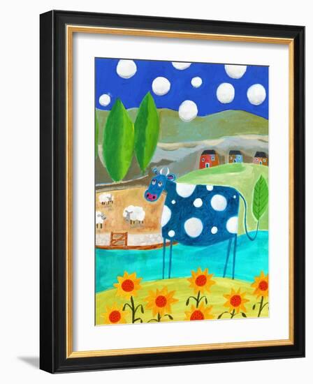 Blue Cow-Nathaniel Mather-Framed Giclee Print