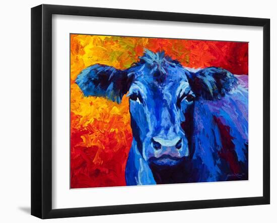 blue cow-Marion Rose-Framed Giclee Print