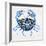 Blue-Crab-Artprint-Cat Coquillette-Framed Giclee Print