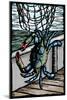 Blue Crab - Scratchboard-Lantern Press-Mounted Art Print