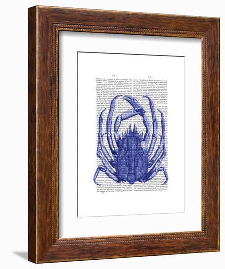 Blue Crab-Fab Funky-Framed Art Print