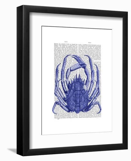 Blue Crab-Fab Funky-Framed Art Print