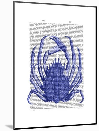 Blue Crab-Fab Funky-Mounted Art Print