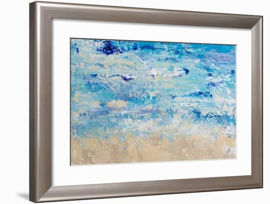 Blue Crashing Wave-Julie DeRice-Framed Art Print