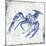 Blue Crayfish II-Jacob Q-Mounted Art Print