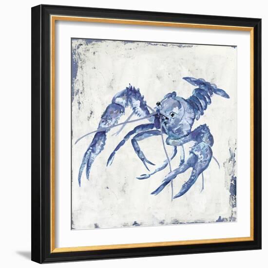 Blue Crayfish II-Jacob Q-Framed Art Print