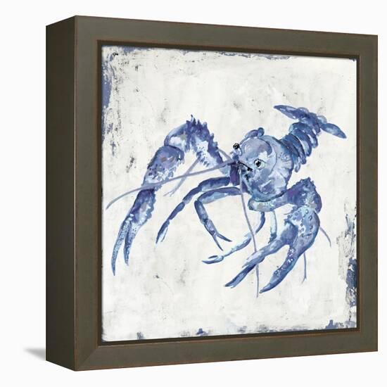 Blue Crayfish II-Jacob Q-Framed Stretched Canvas