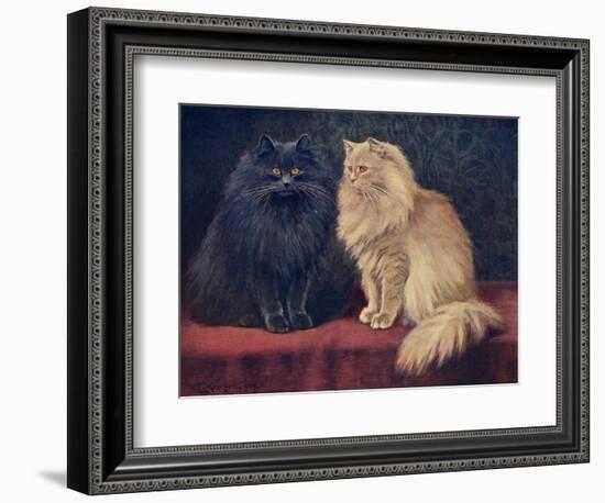 Blue, Cream Persian Cats-W. Luker-Framed Art Print