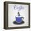 Blue Cup Of Coffee-blumer-Framed Stretched Canvas