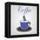 Blue Cup Of Coffee-blumer-Framed Stretched Canvas