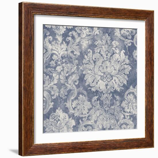 Blue Damask-Albena Hristova-Framed Art Print