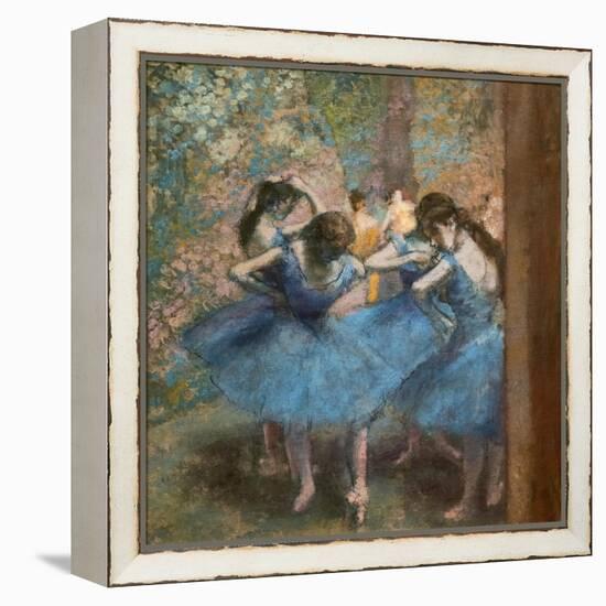 Blue dancers. Around 1893-96. Oil on canvas.-Edgar Degas-Framed Premier Image Canvas