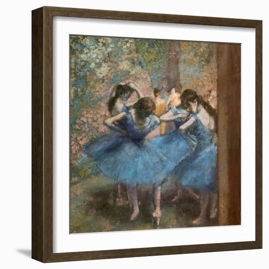 Blue dancers. Around 1893-96. Oil on canvas.-Edgar Degas-Framed Giclee Print