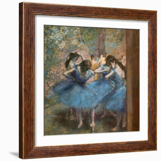 Blue dancers. Around 1893-96. Oil on canvas.-Edgar Degas-Framed Giclee Print