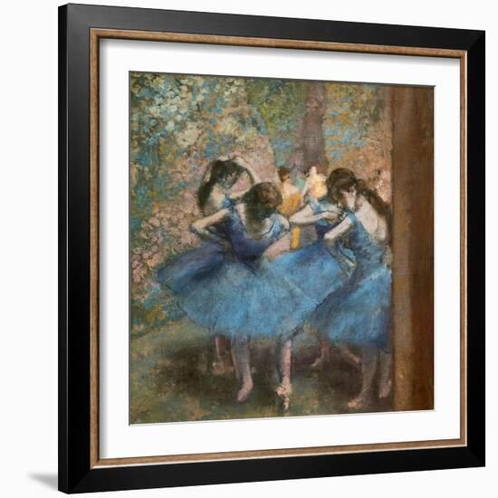 Blue dancers. Around 1893-96. Oil on canvas.-Edgar Degas-Framed Giclee Print