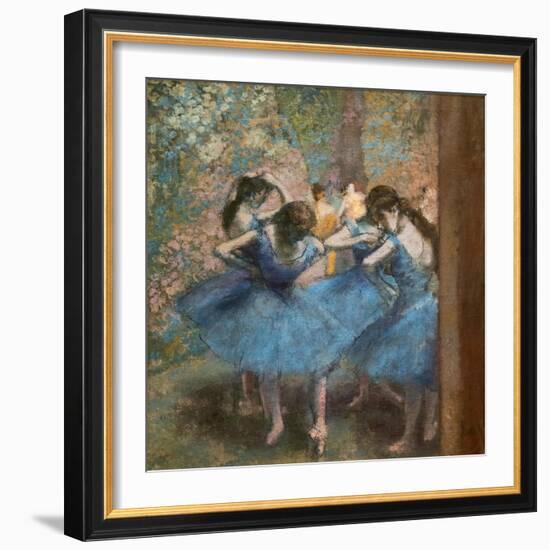 Blue dancers. Around 1893-96. Oil on canvas.-Edgar Degas-Framed Giclee Print