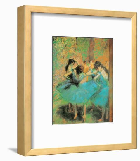 Blue Dancers-Edgar Degas-Framed Art Print