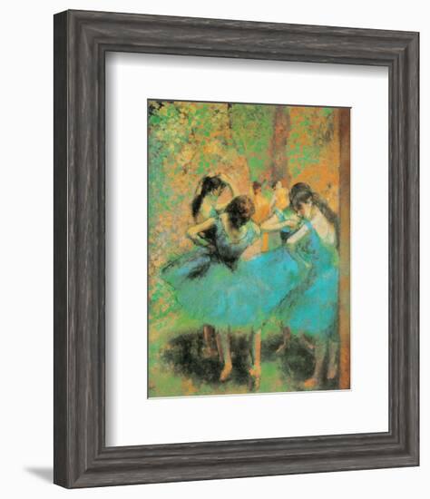 Blue Dancers-Edgar Degas-Framed Art Print