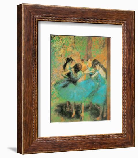 Blue Dancers-Edgar Degas-Framed Art Print