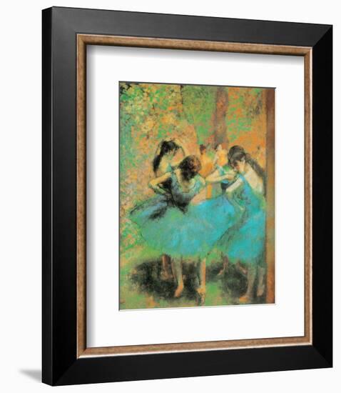 Blue Dancers-Edgar Degas-Framed Art Print