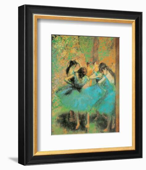 Blue Dancers-Edgar Degas-Framed Art Print