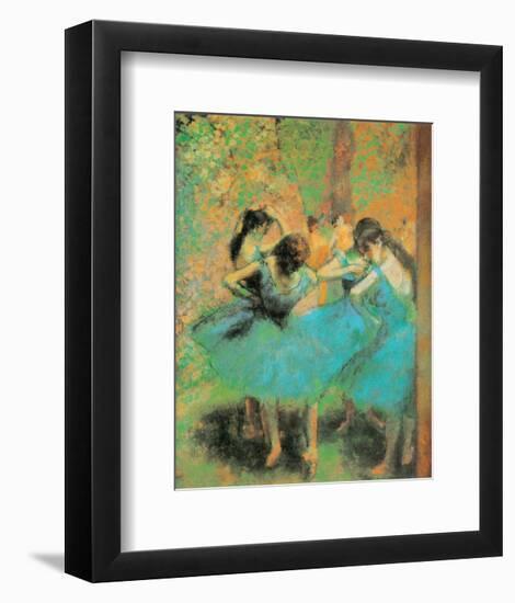 Blue Dancers-Edgar Degas-Framed Art Print